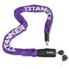 Titanker Bike Chain Lock with Key, 3.3 Feet Heavy Duty Anti-Theft Bike Lock Chain Security Bicycle Chain Locks for Bike, Motorcycle, Bicycle, Door, Gate, Fence, Grill (8mm Thick Chain, Purple) view 1