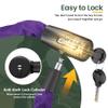 Titanker Bike Chain Lock with Key, 3.3 Feet Heavy Duty Anti-Theft Bike Lock Chain Security Bicycle Chain Locks for Bike, Motorcycle, Bicycle, Door, Gate, Fence, Grill (8mm Thick Chain, Purple) view 3