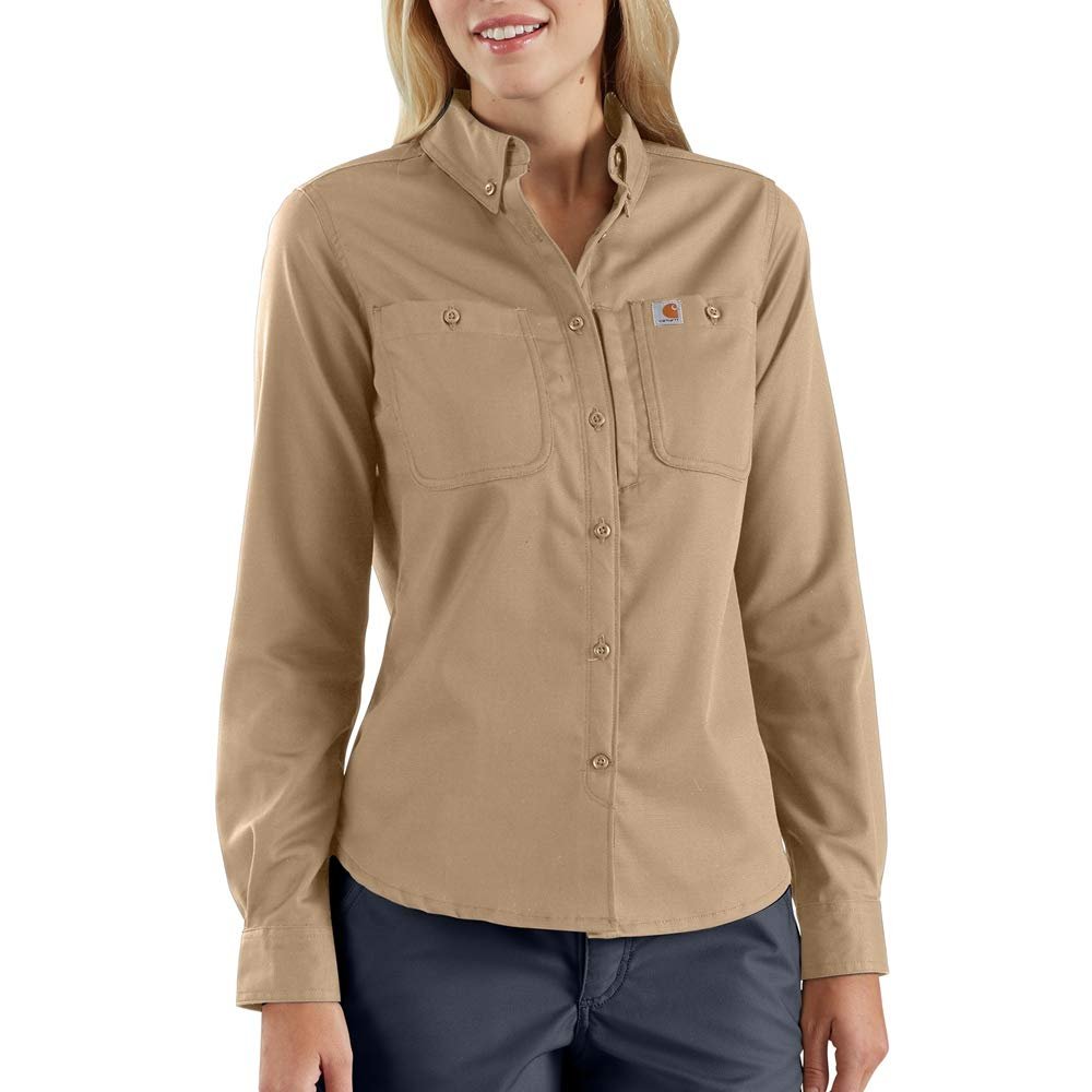 Carhartt Rugged Professional Long Sleeve Shirt Dark Khaki