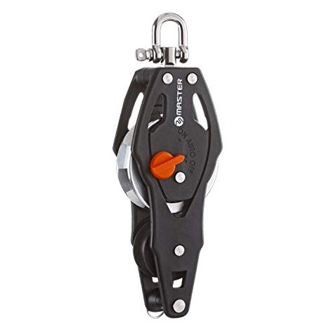Sailboat Dinghy 40mm 1 9/16 Inch Ratchet Single Swivel Shackle Fiddle Becket Block Small Boat Block Master RA-0420F