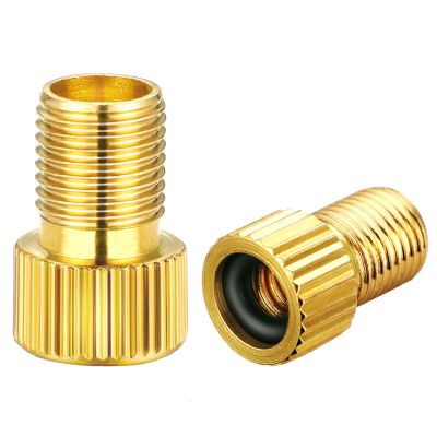 Bike Presta Valve Adapter,Inflate Tire Adapter,Convert Presta to Schrader,French/UK to US,Brass Material MTB Inflatable Connector/Converter Bicycle Bike Pump Tool(5 pack)