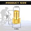 Bike Presta Valve Adapter,Inflate Tire Adapter,Convert Presta to Schrader,French/UK to US,Brass Material MTB Inflatable Connector/Converter Bicycle Bike Pump Tool(5 pack) view 2