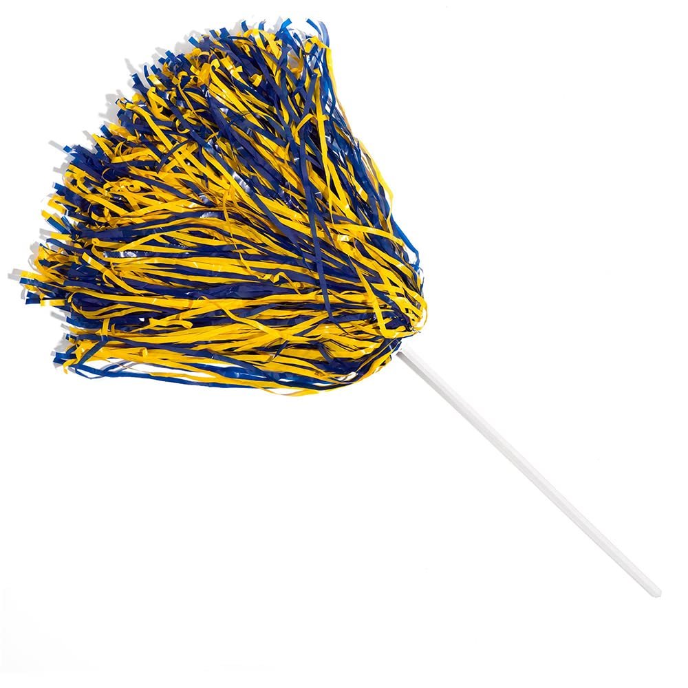 Anderson's Premium Royal Blue and Gold School Spirit Shakers, Cheerleader Pom Poms, Sports Fan, Football, Basketball, Homecoming, Squad, Team, Party, Dance Club, Performance, Celebration Pack of 10