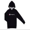 Champion Kids Clothes Sweatshirts Youth Heritage Fleece Pull On Hoody Sweatshirt with Hood (Medium, Heritage Black) view 3