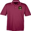 Buy Cool Shirts US Army Pocket Print Two Tone Polo, Maroon Medium view 1