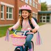 ANZOME Girls Bike Basket with Daisy Bell & Streamers, Kids Bicycle Handlebar Basket for 1216 Inch Bikes, Pink Woven Bike Accessories for Girls, Christmas for Little Riders view 2