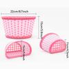 ANZOME Girls Bike Basket with Daisy Bell & Streamers, Kids Bicycle Handlebar Basket for 1216 Inch Bikes, Pink Woven Bike Accessories for Girls, Christmas for Little Riders view 4