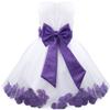 easyforever Kids Sleeveless Petal Bowknot Back Flower Girls Dress Princess Pageant Party Bridesmaid Ball Gown Purple 3 view 1