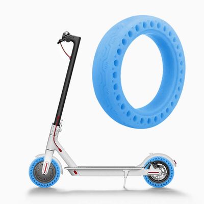 Mi Scooter Tires, Ourleeme Fluorescent Tire, Luminous Solid Tire Honeycomb Rubber Solid Tire Front/Rear Tire Replacement Spare Wheel for Xiaomi M365 Scooter