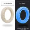 Mi Scooter Tires, Ourleeme Fluorescent Tire, Luminous Solid Tire Honeycomb Rubber Solid Tire Front/Rear Tire Replacement Spare Wheel for Xiaomi M365 Scooter view 2