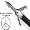 Grim Reaper Razorcut SS Expandable Broadhead 3-Pack-125 Grain/ 1 1/4" Cut view 2