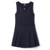 French Toast Girls 4-14 Pleated Jumper with Heart Zipper - Navy, 14