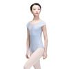 Baiwu Dance 118141020 Cap Sleeve Ballet leotard Floral Mesh Leotards (L, Fog Blue) view 1
