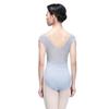 Baiwu Dance 118141020 Cap Sleeve Ballet leotard Floral Mesh Leotards (L, Fog Blue) view 2