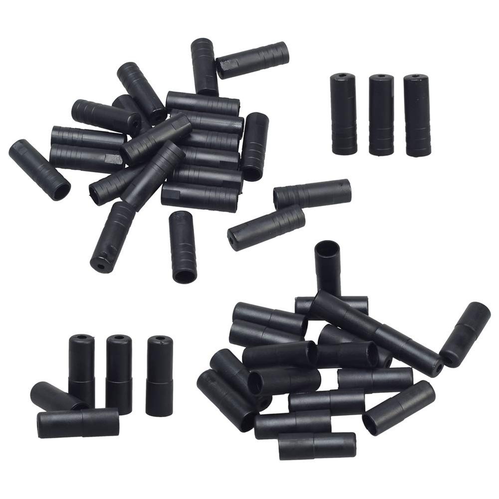 100 Pieces Bike Bicycle Plastic 5mm Brake Cable Housing Ferrule End Caps and 100 Pieces Plastic Bike Shift Cable End Caps Crimp 4mm Shifter Housing Wire Line Pipe Ferrules (Total 200 Pieces)
