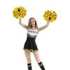 Hooshing 2PCS Gold Pom Poms Cheerleading with Baton Handle Cheering for Girls Team Spirit Sports Dance view 3