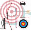 Mxessua 45" Youth Bow and Arrows Set for Kids 8-12 Teens Recurve Archery Beginner Gift Longbow Kit 9 Arrows, 4 Target Face Toy for Backyard Game Age 12-14 14-16 Red view 2