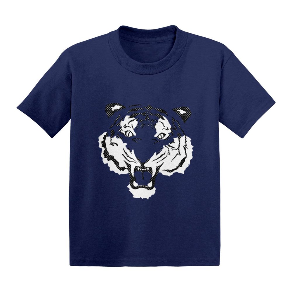 Tiger Face - Fierce Spirit Animal Infant/Toddler Cotton Jersey T-Shirt (Navy, 24 Months)
