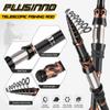PLUSINNO Fishing Rod and Reel Combos, Toray 24-Ton Carbon Matrix Telescopic Fishing Rod, 12 +1 Shielded Bearings Stainless Steel BB Spinning Reel view 3