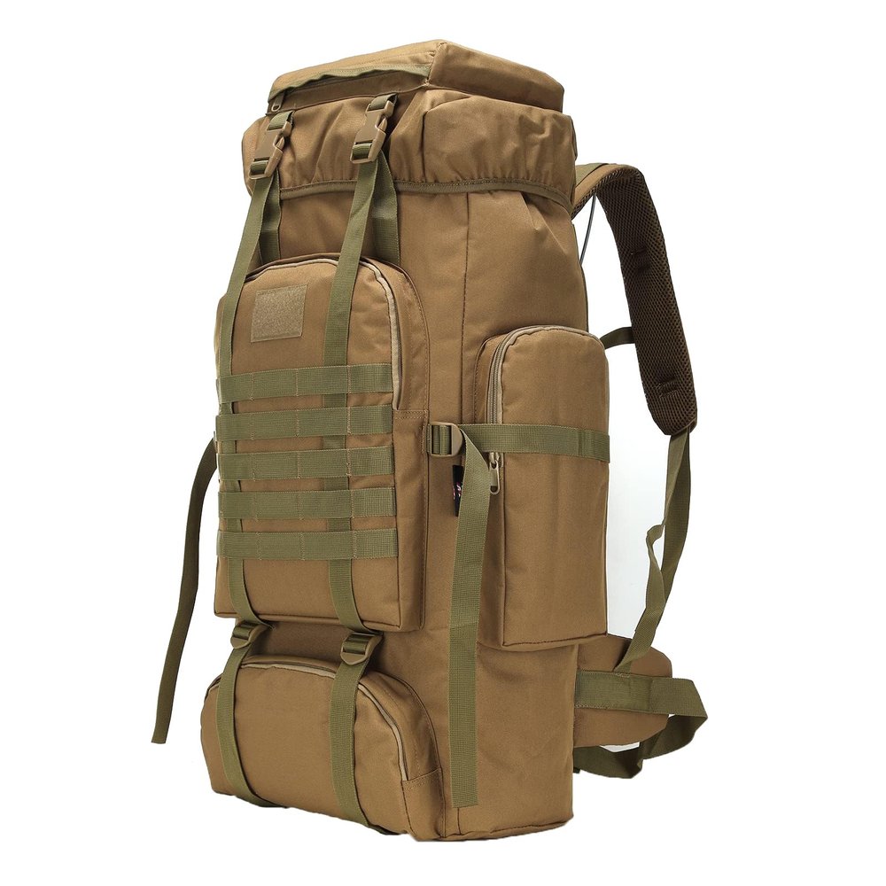 W WINTMING Hiking Backpack for Men 70L/100L Camping Backpack Military Rucksack Molle 3 Days Assault Pack for Climbing