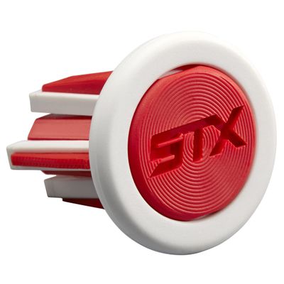 STX Lacrosse Elite Handle End Cap, 2-Pack - White/Red