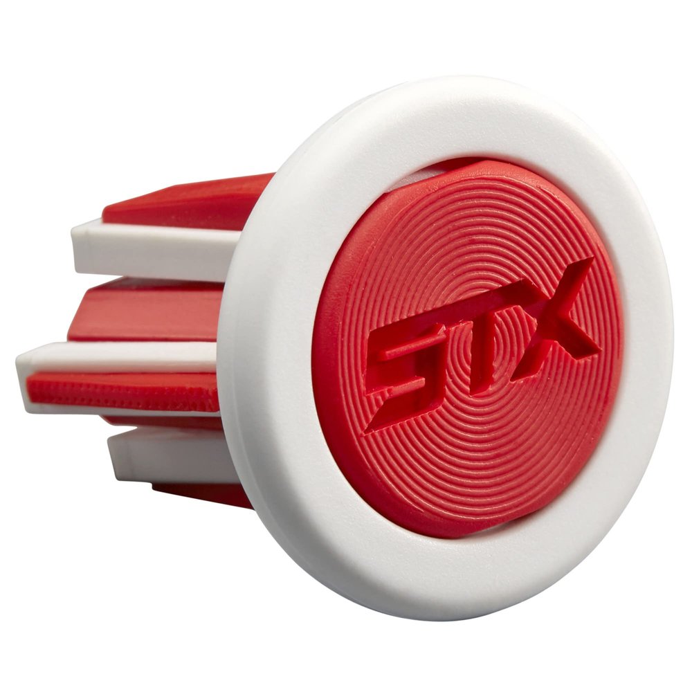 STX Lacrosse Elite Handle End Cap, 2-Pack - White/Red