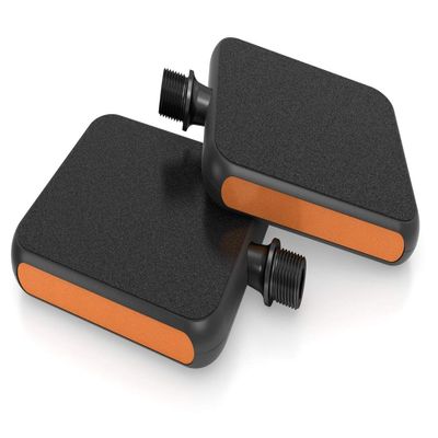 Moto Bicycle Safety Pedals w Non Slip Platform for BMX Freestyle Commuting Leisure Riding or Kids Bikes (Orange)