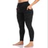 Colorfulkoala Women's High Waisted Tummy Control Workout Leggings 7/8 Length Yoga Pants with Pockets (S, Deep Grey Camo) view 2