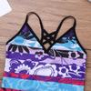 Moily Kids Big Girls Pinata Three Piece Tankini Set Floral Top with Bottoms Shorts Beach Sports Bathing Suit Purple 8 view 4