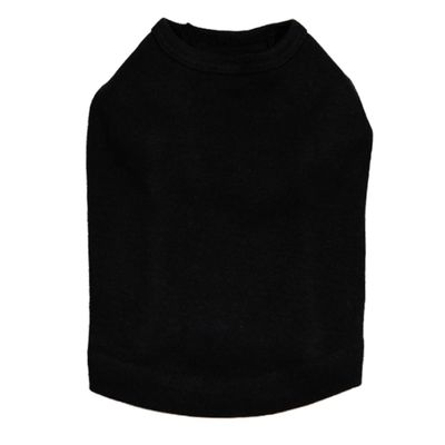 4XL - Black Plain, Blank Dog Tank/t-Shirt