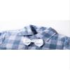 Abolai Baby Boys' Summer Plaid Short Sleeve Suspenders Shorts Outfit Set with White Bowtie Blue 90 view 4