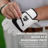Amy Sport Golf Gloves Men Right Handed Golfer Left Hand 1 or 3 Pack PU Leather All Weather Grip Soft Breathable Flexible for Mens (Pure White-1 Pack, M/Large, Left) view 4