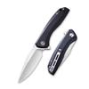 CIVIVI Liner Lock Folding Knife Baklash 3.5" Satin Blade G10 Handles, Reversible Pocket Clip C801C (Black) view 1