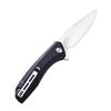CIVIVI Liner Lock Folding Knife Baklash 3.5" Satin Blade G10 Handles, Reversible Pocket Clip C801C (Black) view 2