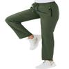 BGOWATU Women's Hiking Cargo Pants Quick Dry Lightweight Water Resistant Joggers Pants Zipper Pockets (Army Green,US XL) view 1