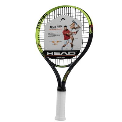 HEAD Tour Pro Tennis Racket - Pre-Strung Light Balance 27 Inch Racquet - 4 3/8 in Grip, Yellow