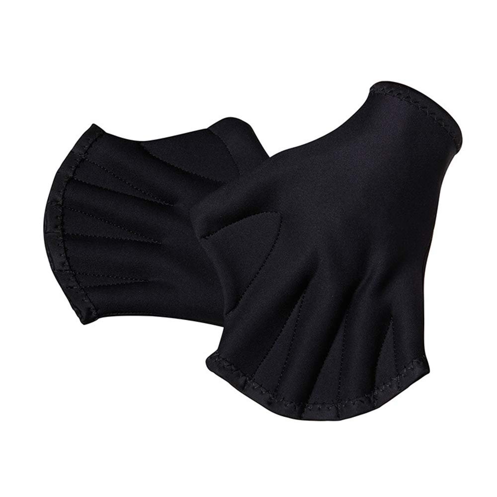 1 Pair Aquatic Swimming Gloves, Frog Webbed Fitness Water Resistance Training Gloves / Neoprene Full Finger Gloves for Pool Playing Diving - Free Size