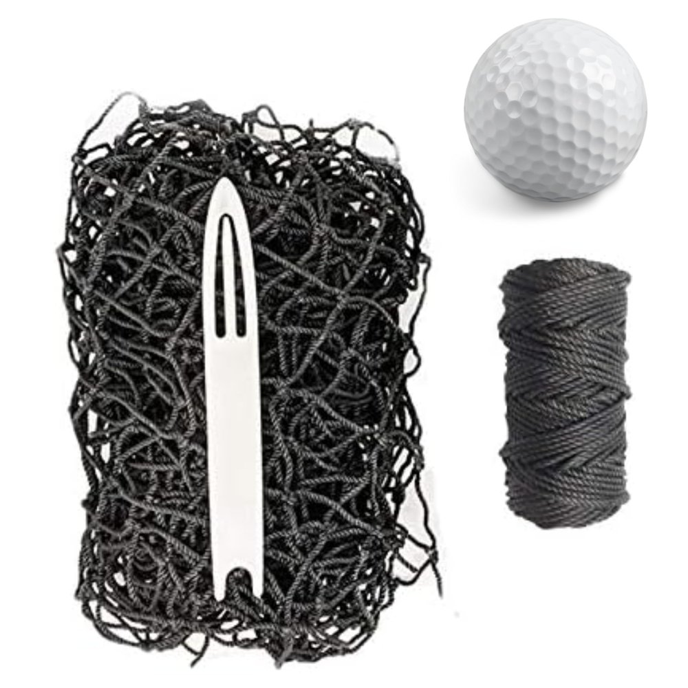 JFN Netting Repair Kit for #18 Nylon 1", Black Golf Net