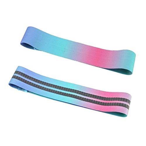 Anixl Resistance Band Ring Shape Gradient Color Strap Yoga Belts Fitness Body Building Leg