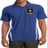 Buy Cool Shirts US Army Pocket Print Micro Mesh Colorblock Polo, Royal White Medium view 1