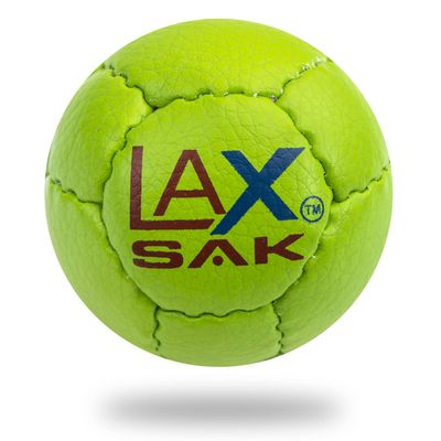 Lax Sak Soft Practice Lacrosse Balls - Same Weight & Size as a Regulation Lacrosse Balls, Great for Indoor & Outdoor Practices, Less Bounce & Minimal Rebounds - Lime Green, 6 Pack