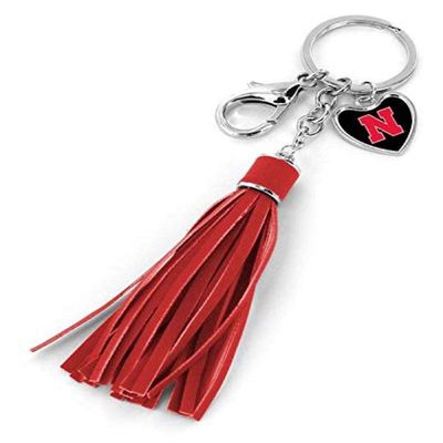 NCAA Nebraska Cornhuskers Tassel Keychain/Purse Charm