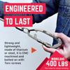 GPCA Multitool Carabiner for Camping, Dog Leash, Key Holder, Bottle Opener & Pocket Clip Versatile Outdoor Gear for Everyday Carry (GP X Carabiner w/Red Ring, Titanium) view 2