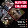 GPCA Multitool Carabiner for Camping, Dog Leash, Key Holder, Bottle Opener & Pocket Clip Versatile Outdoor Gear for Everyday Carry (GP X Carabiner w/Red Ring, Titanium) view 4