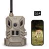 OUTDOOR EXPERT 4G Cellular Trail Camera,36MP Hunting Camera with No Glow 940nm IR Led Night Vision,HD Video IP66 Waterproof Game Cam,90FT Flash Range Wildlife Monitor view 1