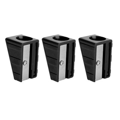 Alomejor 3PCS Cue Tip Trimmer Portable Billiard Cue Tip Repair Shaper Trimmer Tool Pencil Sharpener Design for Billiard Pool Cue Snooker Tips(Black)