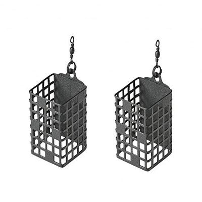 Mivardi M-CFS10 Cage Feeder Premium Square 0.4 oz (10 g) (2 pcs) 0.4 oz (10 g), Black M-CFS10