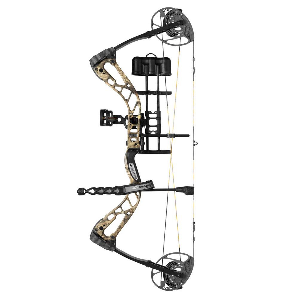 Diamond Edge 320 in Mossy Oak Break-Up Camo - Left Hand - 7-70 lbs / 15" - 31" Draw