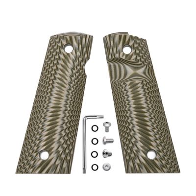 Guuun G10 Grips for Full Size 1911 Magwell Grip Ambi Safety Cut Sunburst Texture