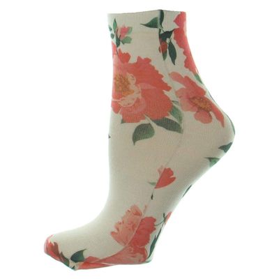 INC Womens Floral Comfy Casual Socks Pink O/S